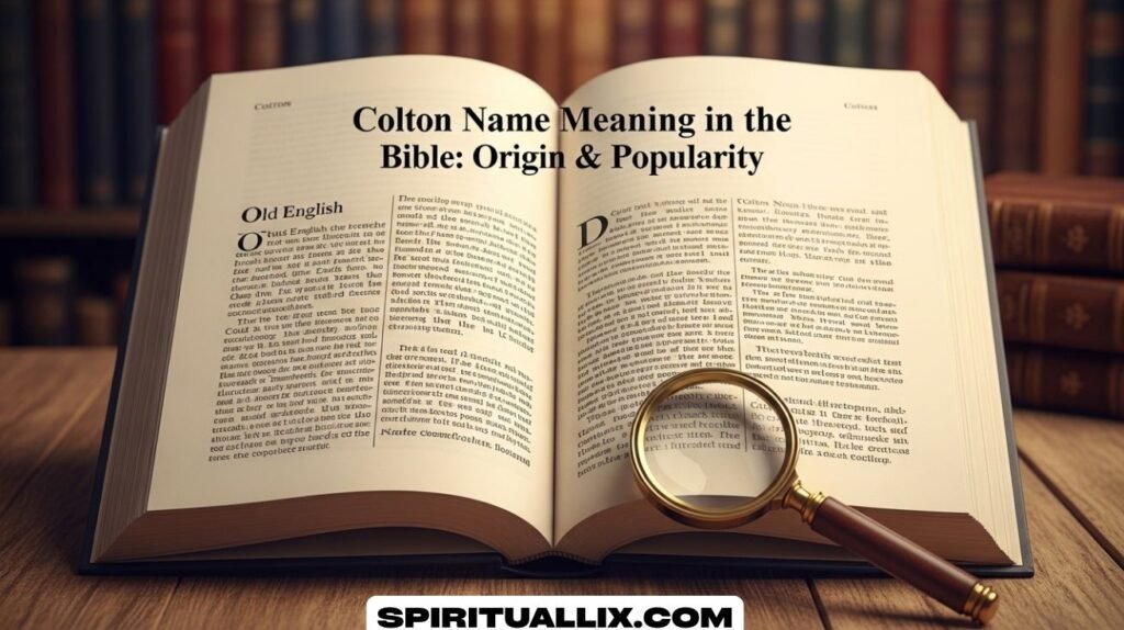 Colton Name Meaning in Bible