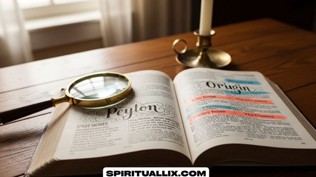 Peyton Name Meaning in the Bible
