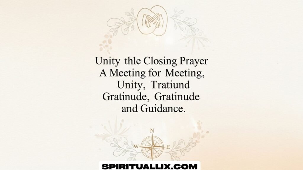 Powerful Short Closing Prayer For Meeting