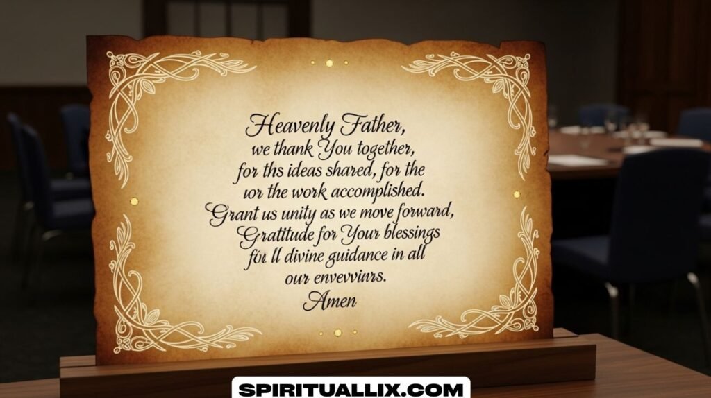 Powerful Short Closing Prayer For Meeting