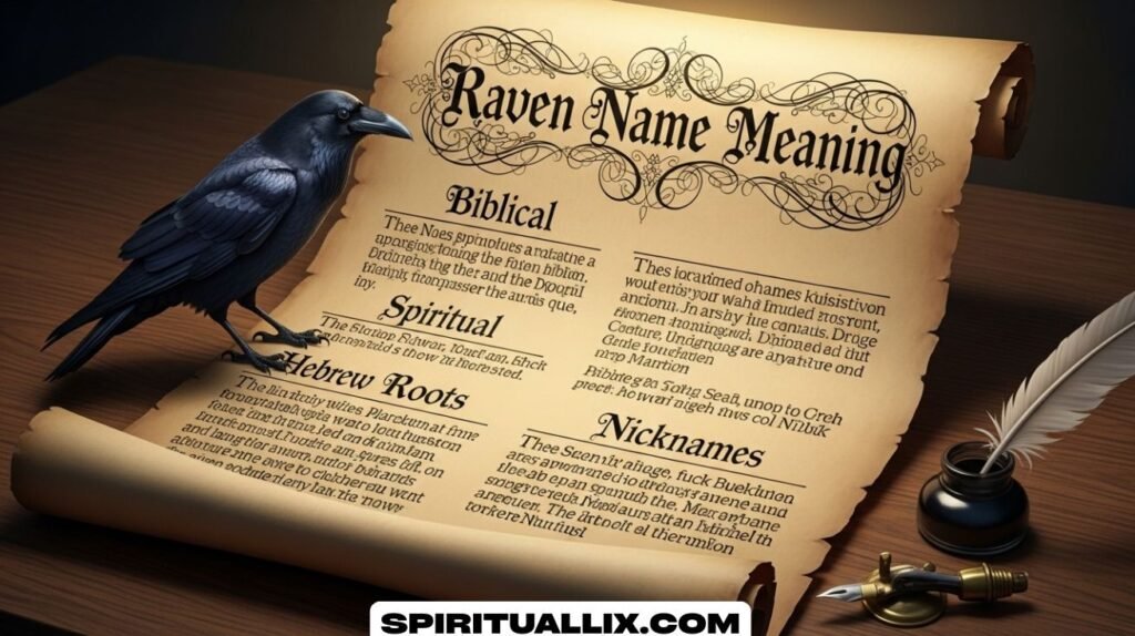 Raven Name Meaning: Biblical, Spiritua