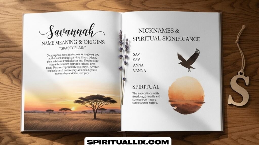 Savannah Name Meaning