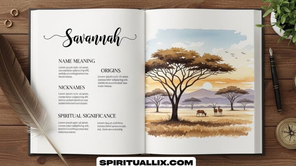 Savannah Name Meaning