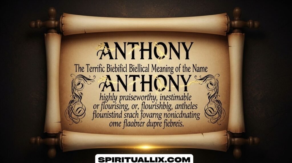 Terrific Biblical Meaning of the Name ANTHONY