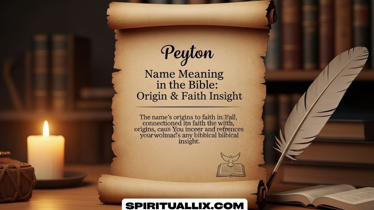 Peyton Name Meaning in the Bible